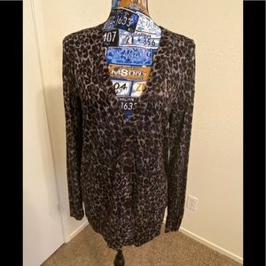 French laundry M animal print lightweight sweater.